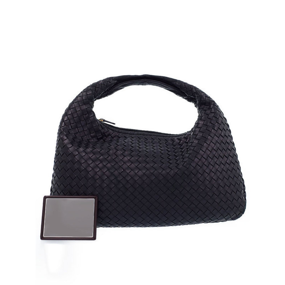 Bottega Veneta Intrecciato Shoulder Bag Black - Picture 1 of 9